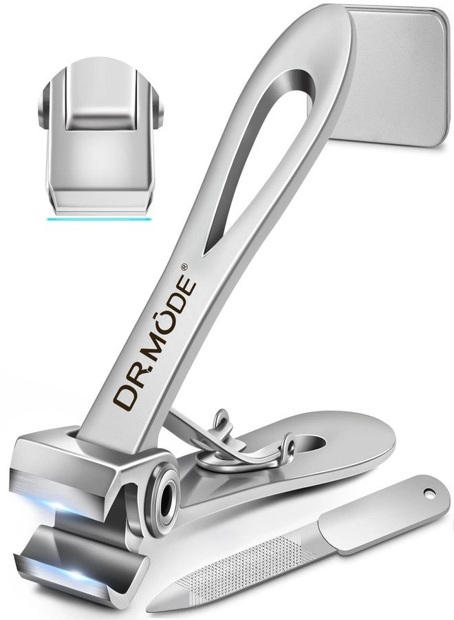 DRMODE Straight Nail Clippers for Thick Nails, Heavy Duty Large Toenail Clippers for Seniors with 17mm Wide Jaw Opening, Ultra Sharp Stainless Steel Toe Nail Clippers Cutter for Men with File - Image 1